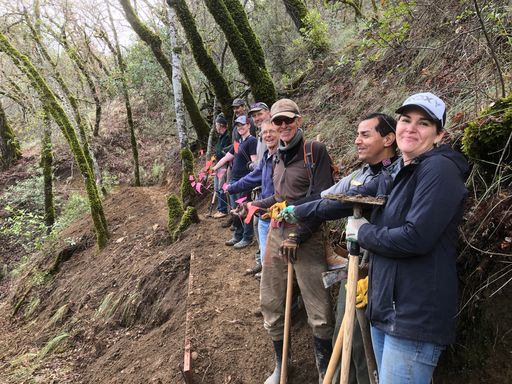 people on a trail