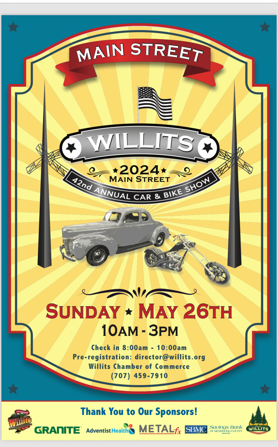 willits car show flyer