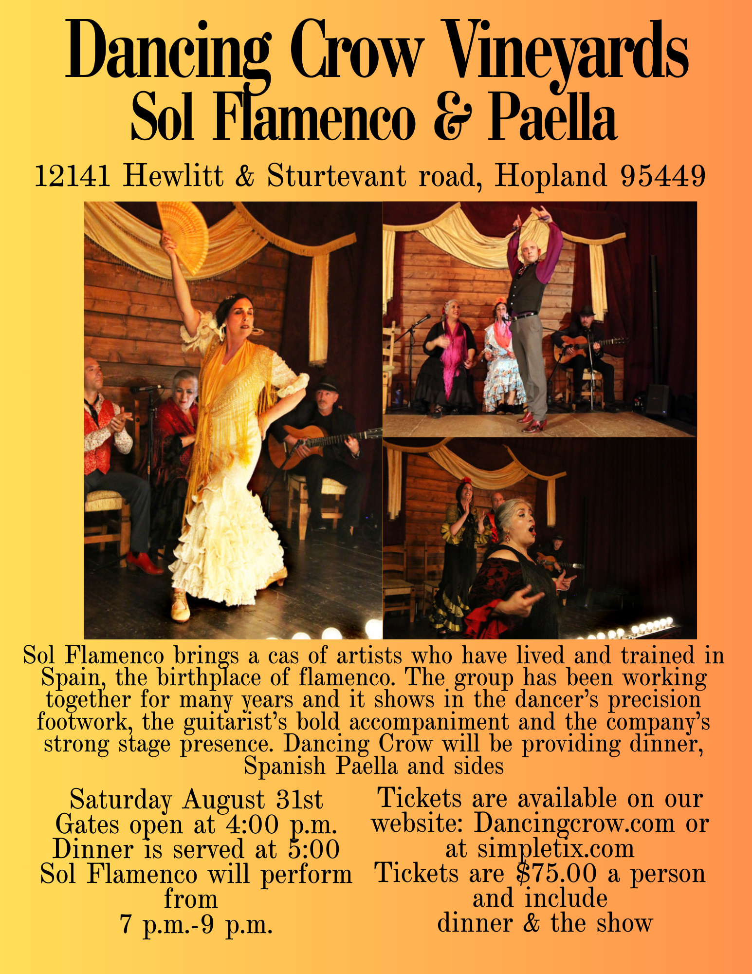 flamenco event flyer