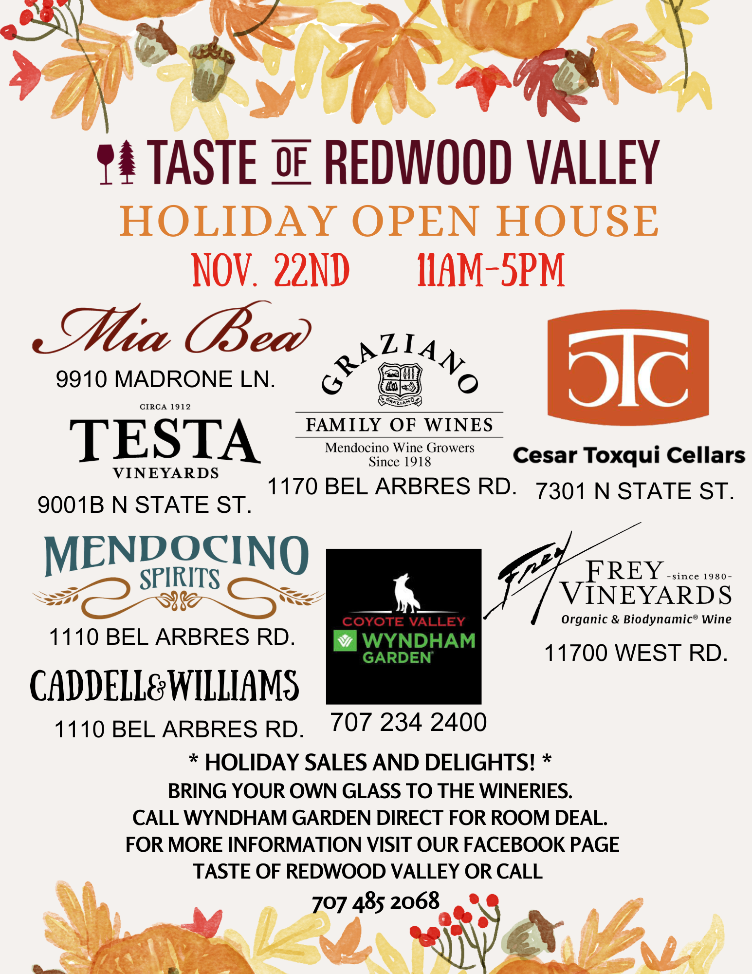 Taste of Redwood Valley Holiday Open House