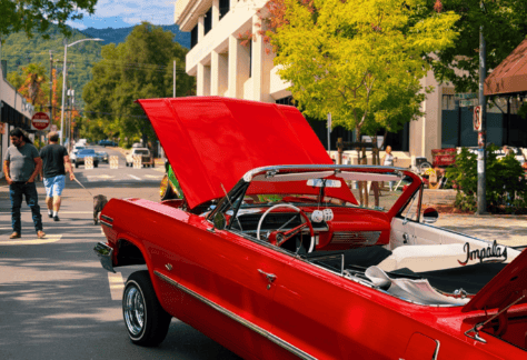 cars in downtown ukiah