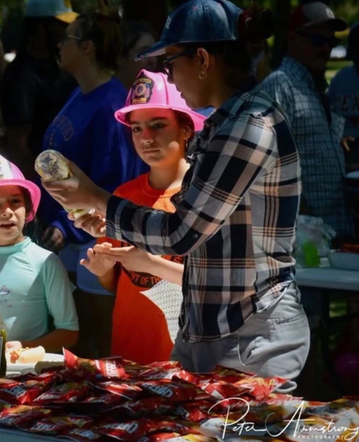 family at event