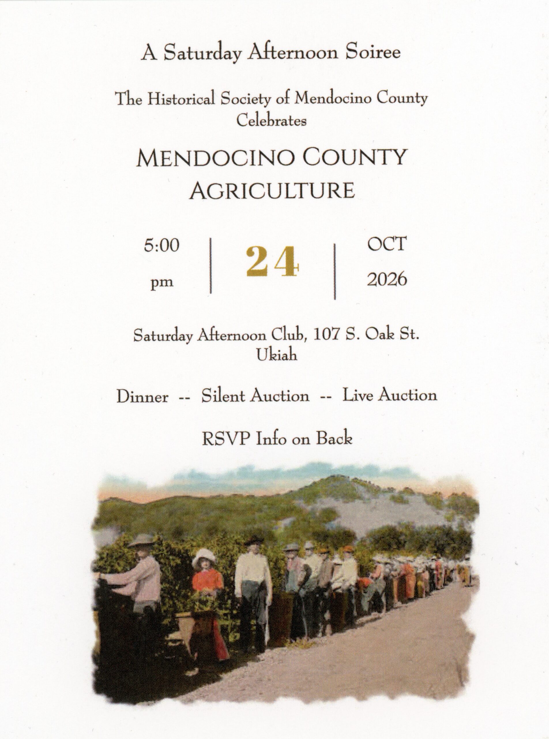 Historical Society of Mendocino County Soiree